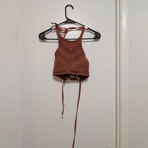 Xhilaration Rust Knit Crop Top